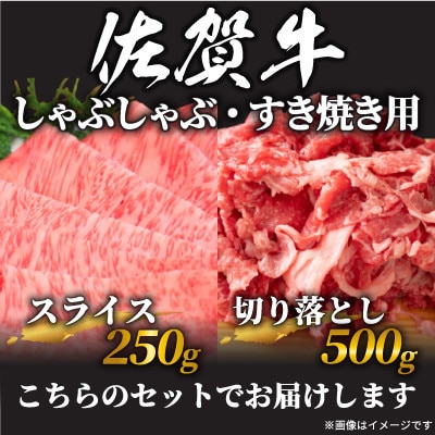 訳アリ!【A4～A5】艶さし!佐賀牛しゃぶしゃぶすき焼き750gセット(唐津市)