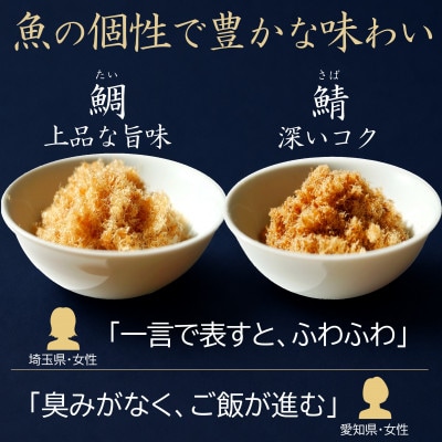 【ご飯のお供・魚ふりかけ】綿そぼろ鯛と鯖ハーフ 50g×2袋 約6膳分 冷凍 無添加 唐津花菱