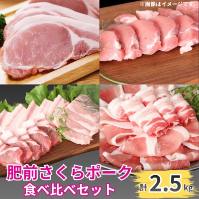 ブランド豚【肥前さくらポーク】食べ比べセット約2.5kg(唐津市)