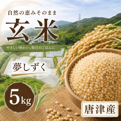 佐賀県唐津市産 夢しずく(玄米) 5kg