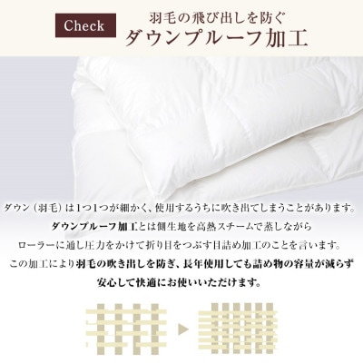 抜群のあたたかさ　上質羽毛掛け布団ダウンパワー400(WDD93%1.2kg)　シングル(オフ白)