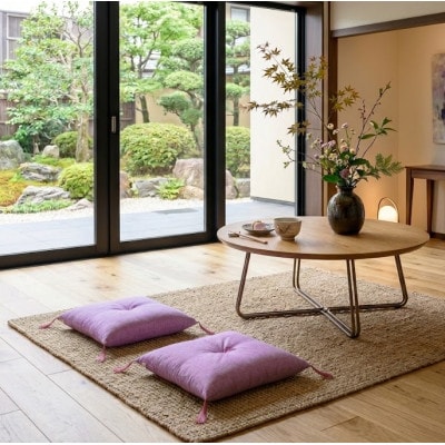 ローズパープル小座布団45cm×45cm　2枚セット