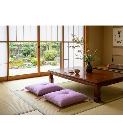 ローズパープル小座布団45cm×45cm　2枚セット