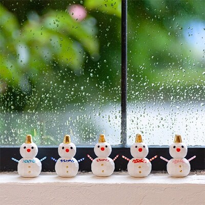 奈良一刀彫 雪ん子だるま 桃(ピンク)