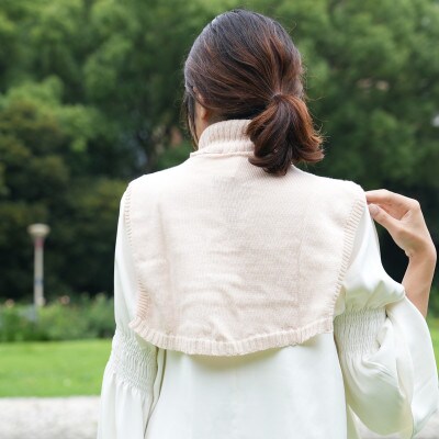 敏感肌に嬉しいコットン100%ハイネックウォーマー　付け襟タイプ