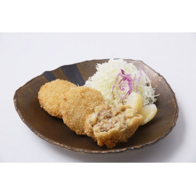 奈良県産大和牛のコロッケ、奈良特産大和丸ナスと宮崎県産味彩豚の豚みそコロッケ