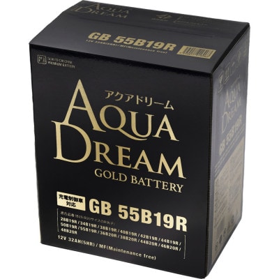 AQUADREAM GOLD 自動車始動用バッテリー 充電制御車対応  55B19R 1個