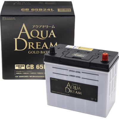 AQUADREAM GOLD 自動車始動用バッテリー 充電制御車対応  65B24L 1個