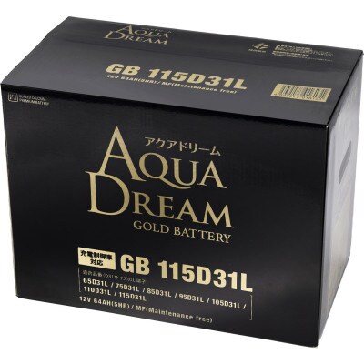 AQUADREAM GOLD 自動車始動用バッテリー 充電制御車対応  115D31L 1個