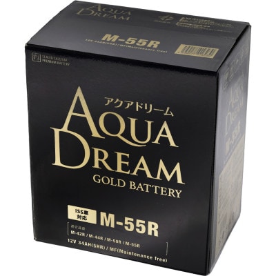 AQUADREAM GOLD 自動車始動用バッテリー ISS車対応  M-55R 1個