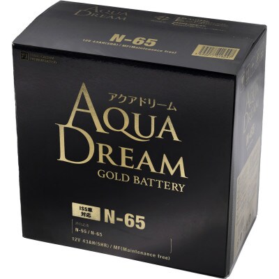 AQUADREAM GOLD 自動車始動用バッテリー ISS車対応  N-65 1個