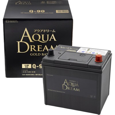 AQUADREAM GOLD 自動車始動用バッテリー ISS車対応  Q-90 1個
