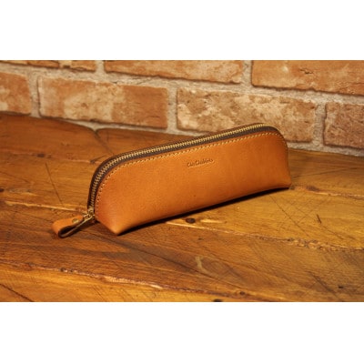 三角ペンケース(キャメル)