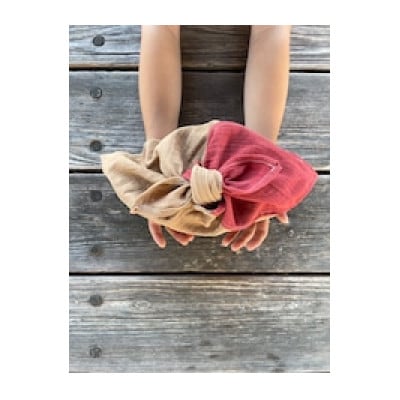 草木染めのあずま袋(小)茜