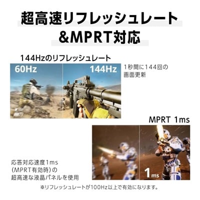 ゲーミングモニター31.5-32型ワイド 4K(3840x2160)144Hz対応リファビッシュ品