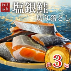 [訳あり]人気の海鮮お礼品 チリ産 定塩 塩銀鮭切り落とし(端材)約3kg