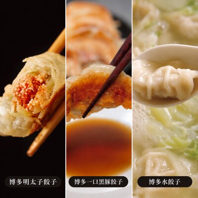 【山八】餃子博多セット(博多明太子餃子・博多一口黒豚餃子・博多水餃子)[H4385]