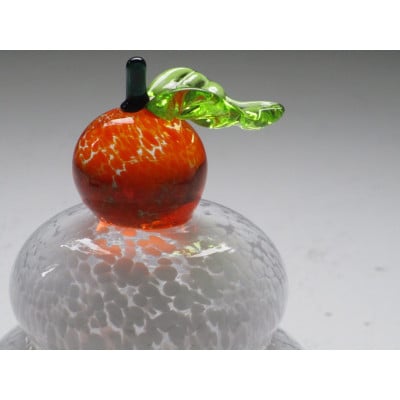 ガラス置物 《鏡餅(小)》マルティグラス [F0537]