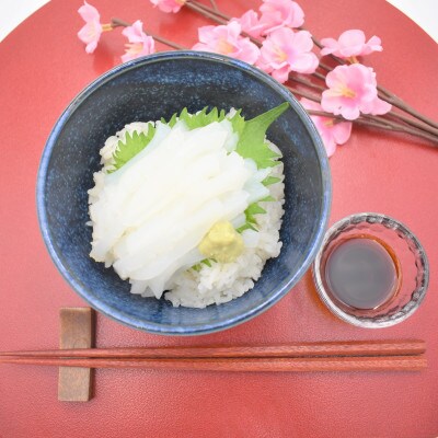 これは食べなイカん!! お刺身アオリイカ600g(50g×12パック)★鮮魚店店長自慢の特製たれ付き