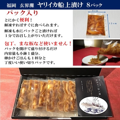 ヤリイカ船上漬け 8パック 冷凍[F4022s]
