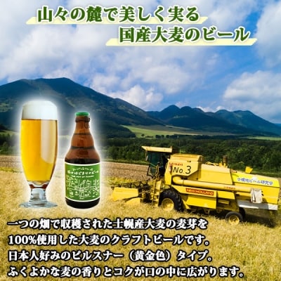 旅のはじまりのビール 330ml×2本 士幌産大麦100% コースター付 十勝