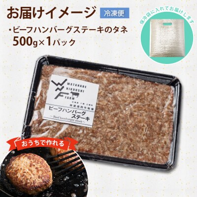 北海道 ビーフ ハンバーグステーキのたね 500g おうちで作れる 十勝 士幌【W07】