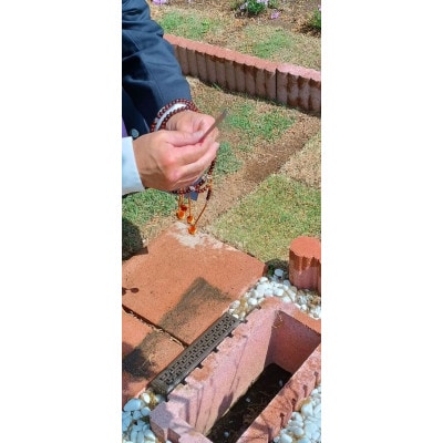 ペットの手元供養 の遺骨のパウダー加工+合同葬埋葬+遺骨アクセサリー(雲形チャーム)