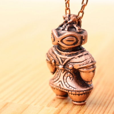 【縄文アクセサリー「Do_goods」】純銅製 初代 豆遮光器土偶ネックレス  659-320