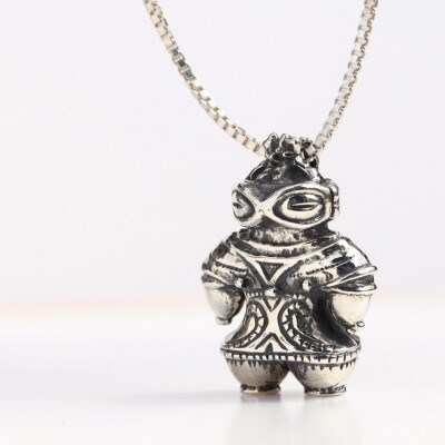 【縄文アクセサリー「Do_goods」】シルバー925 初代 豆遮光器土偶ネックレス 659-671