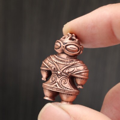【縄文アクセサリー「Do_goods」】純銅製 初代遮光器土偶 ネックレス&オブジェ 659-159