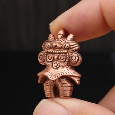 【縄文アクセサリーDo_goods】純銅製 みみずく土偶のネックレス 700-107