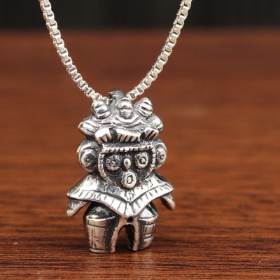 【縄文アクセサリーDo_goods】SILVER925 豆みみずく土偶ネックレス 700-110