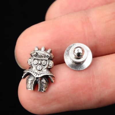 【縄文アクセサリーDo_goods】SILVER925 豆みみずく土偶のピンズ 700-111