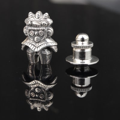 【縄文アクセサリーDo_goods】SILVER925 豆みみずく土偶のピンズ 700-111