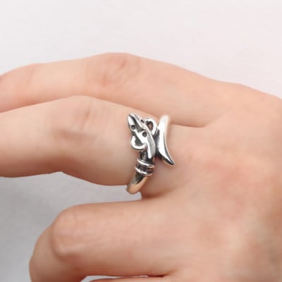 【縄文アクセサリーDo_goods】SILVER925 踊る埴輪リング 16号 700-075-16