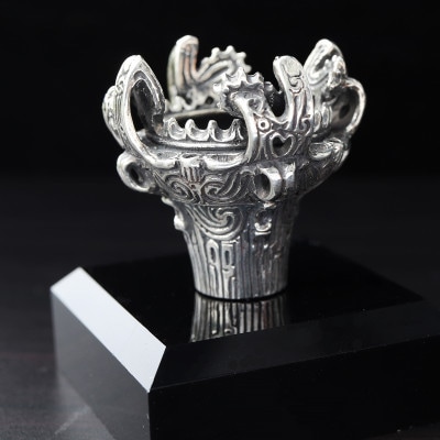 【縄文アクセサリーDo_goods】SILVER925 2作目の火焔型土器オブジェ 700-204