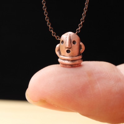【縄文アクセサリーDo_goods】純銅製 小豆サイズの踊る埴輪ネックレス 659-914