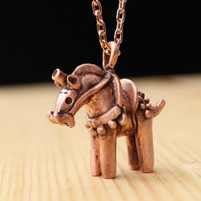 【縄文アクセサリーDo_goods】純銅製 豆馬形埴輪のネックレス 700-180