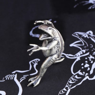 【縄文アクセサリーDo_goods】シルバー925製 鳥獣戯画 かえるのオブジェ 700-210