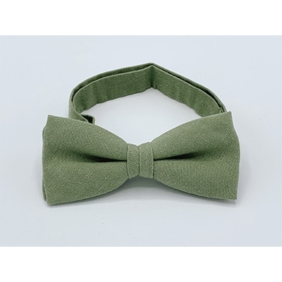 クラバットユキジ製　デニム蝶ネクタイ(ライトライムグリーン)