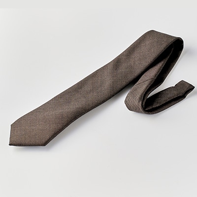 イタリア産WOOL100%ネクタイ/ブラウン