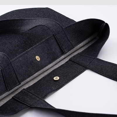 11オンス岡山デニムのトートバッグ/ブラック