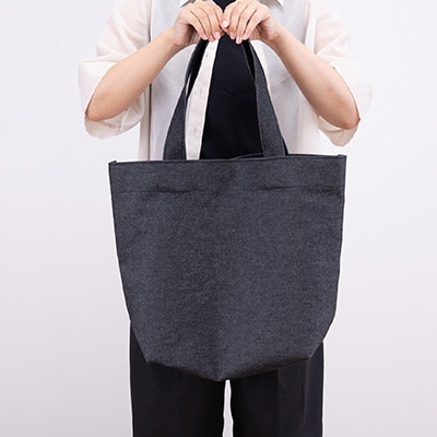 11オンス岡山デニムのトートバッグ/ブラック