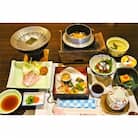 湯郷温泉　湯郷グランドホテル　ペア昼食券(ほっこり膳)ご入浴(温泉)・フェイスタオル付　