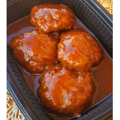 美作育ちの ☆ゆたかや牛☆ (黒毛肉牛)手造り生ハンバーグ1.2kg(2個×6P)
