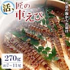 先行予約! 期間限定! 【上天草ブランド認証品】 活、匠の車えび 270g約7～11尾 【丸山えび】