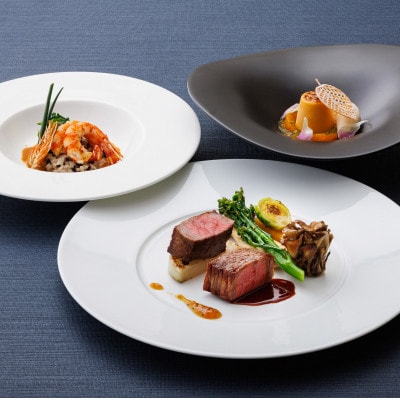 【東京駅上空】27Fのホテルレストラン「上天草フレンチディナーコース ワンドリンク付」お食事券2名様