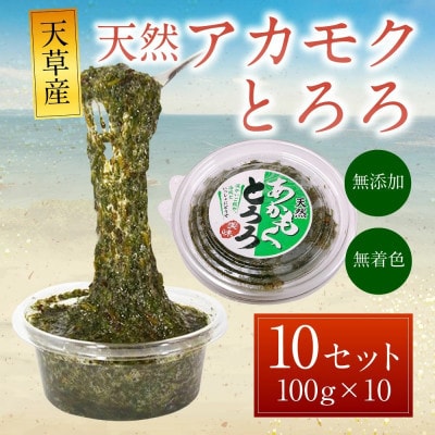 【毎月定期便】天草産　天然アカモクとろろ(100g×10セット)全3回