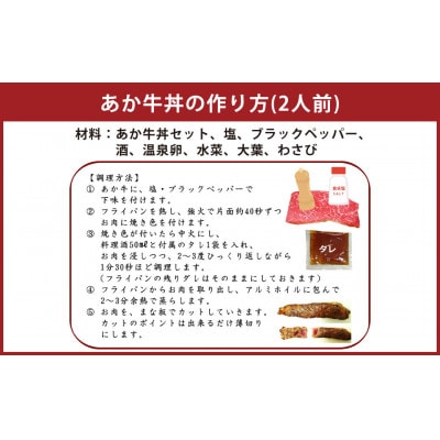 あか牛丼(2人前)セット(あか牛モモ200g、あか牛のたれ40g×3)(上天草市)