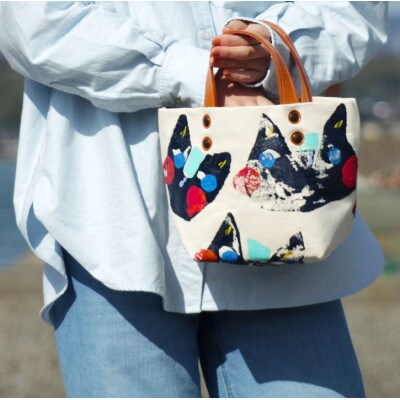 Miko バック (tote bag) Sサイズ ネコ柄